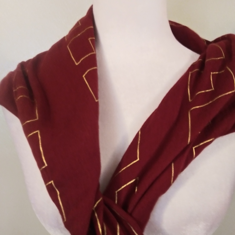 Charming Charlie scarf/wrap red gold